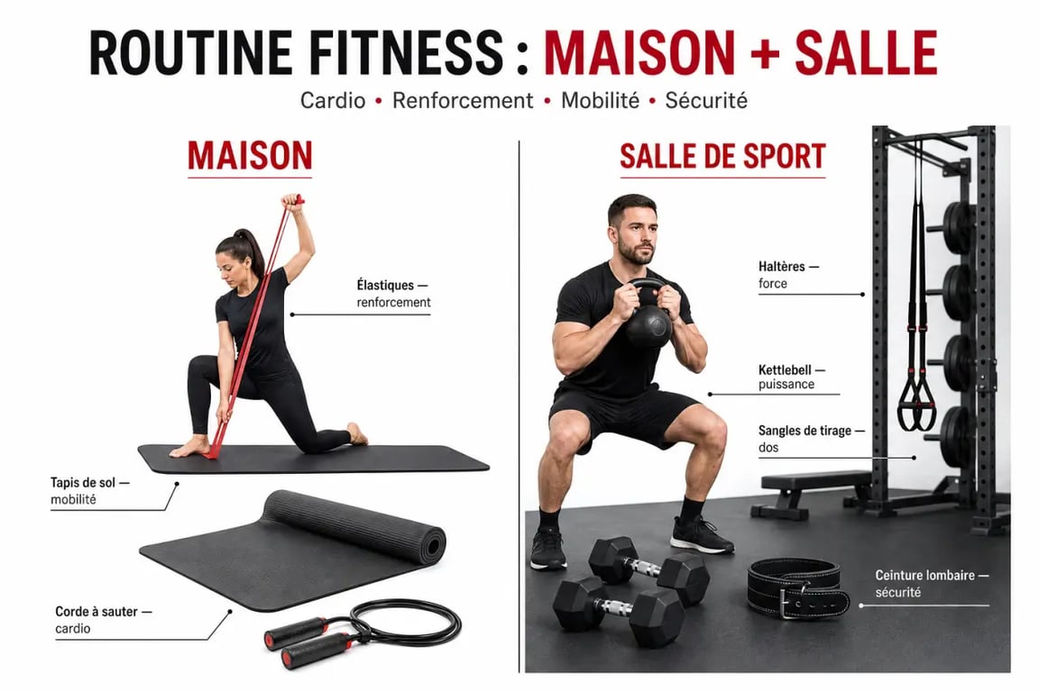 Comment intégrer des accessoires de fitness pour booster sa vitalité : accessoires maison et salle pour cardio, renforcement et mobilité