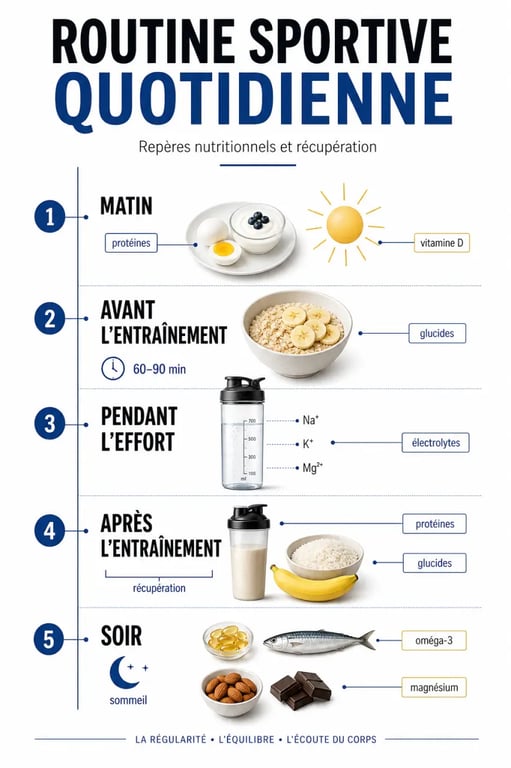 Comment intégrer des compléments naturels à votre routine sportive : chronologie visuelle des prises avant, pendant et après l’entraînement