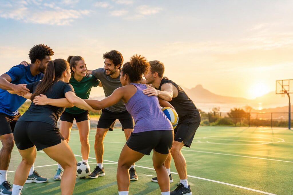 Sport collectif : santé mentale grâce au groupe et à la régularité