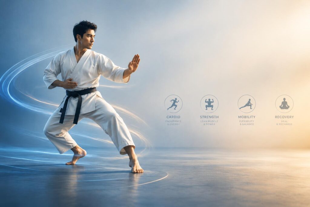 Arts martiaux et condition physique : cardio, force et progression sans blessure