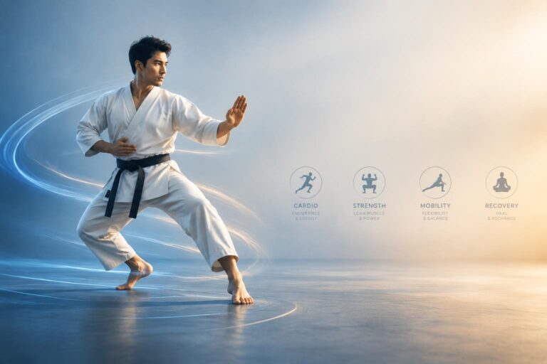 Arts martiaux et condition physique : cardio, force et progression sans blessure